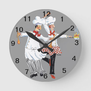 Chefs- wall clock runde wanduhr