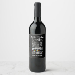 Chefs Wine Aufkleber Chefanerkennungstag oder