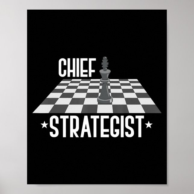 Chefstratege Schach | Ich gewinne immer dieses Spi Poster (Vorne)