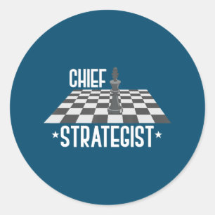 Chefstratege Schach Ich gewinne immer dieses Spi Runder Aufkleber