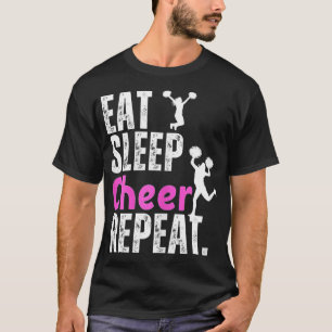 Cheftanz lustig Eat Sleep Cheer Wiederholung T-Shirt