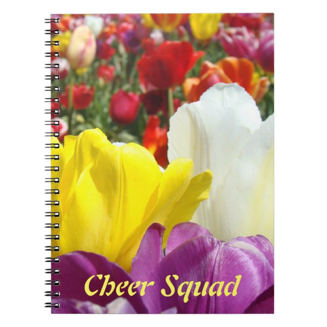 Cheke Squad Notebook Colorful Tulip Blume Notizblock (Vorderseite)