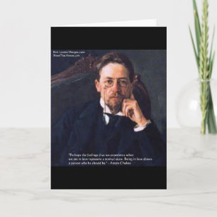 Chekhov "Liebe Normal Staat" Zitat Geschenke T-Shi Karte