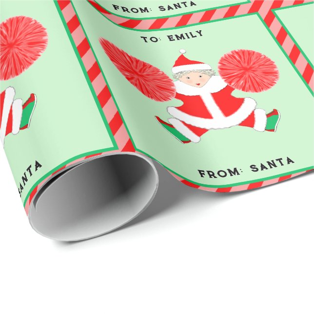 Cheleader Christmas Holiday Geschenk Geschenkpapier (Rolleneckpunkt)