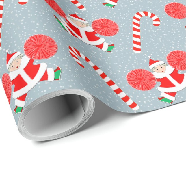 Cheleader Christmas Holiday Geschenk Geschenkpapier (Rolleneckpunkt)