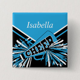 Cheleader Outfit in Baby Blue und Black Button