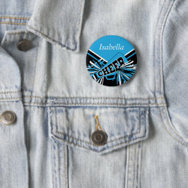 Cheleader Outfit in Baby Blue und Black Button