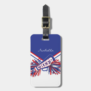 Cheleader Outfit in Rot, Weiß und Blau Gepäckanhänger