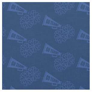 Cheleader Team School Colors Blue & Navy Stoff