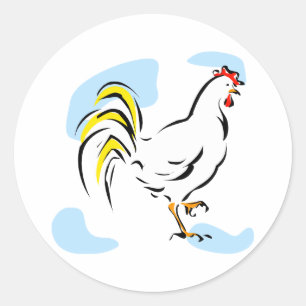 Chelly Huhn Runder Aufkleber