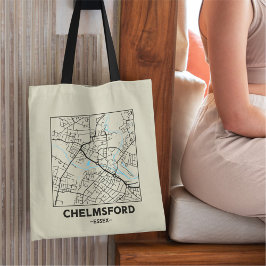 Chelmsford, Essex City Map Tote Bag Tragetasche