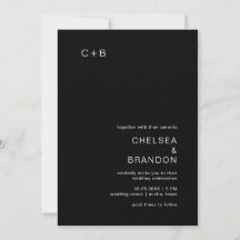Chelsea Black Modern Wedding