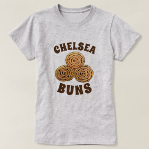 Chelsea Buns UK Currant Buchen Bakery British Food T-Shirt