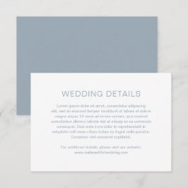 Chelsea Dusty Blue Modern Wedding Begleitkarte