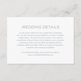 Chelsea Dusty Blue Modern Wedding Begleitkarte