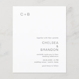 Chelsea Gray Moderne Hochzeitseinladung