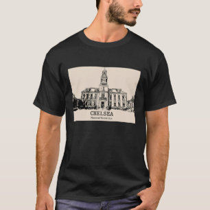 Chelsea Massachusetts Vintage-Straßenbild-Zeichnun T-Shirt