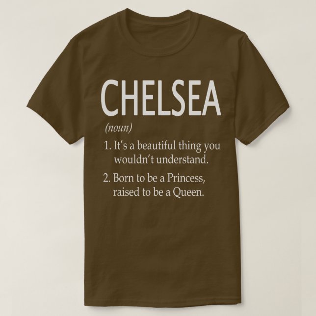 Chelsea Name Gift T-Shirt (Design vorne)