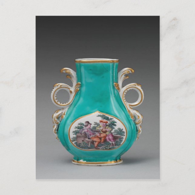 Chelsea Porcelain Türkis Vase Postkarte (Vorderseite)