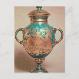 Chelsea-Vase und Deckel mit Goldchinoiserie Postkarte