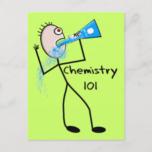 Chemie 101 Stickman Design Funny Gifts Postkarte