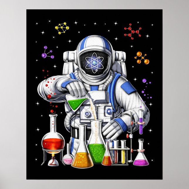 Chemie Astronautin Poster (Vorne)