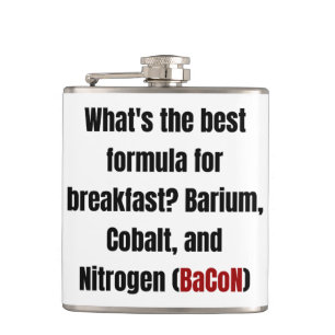 Chemie Bacon Pun Vater Joke Science Funny Flachmann