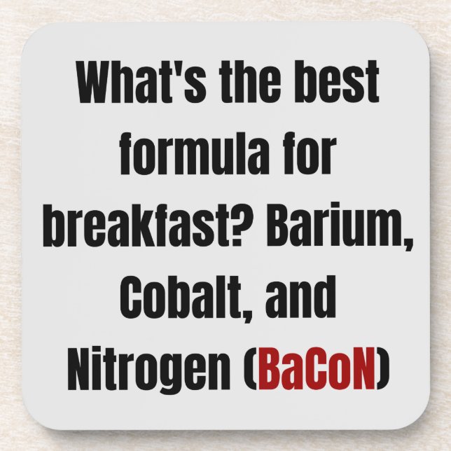 Chemie Bacon Pun Vater Joke Science Funny Getränkeuntersetzer (Vorderseite)