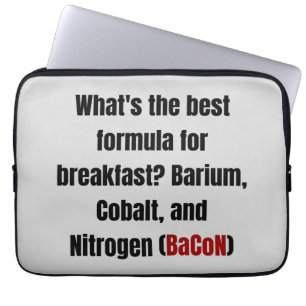 Chemie Bacon Pun Vater Joke Science Funny Laptopschutzhülle