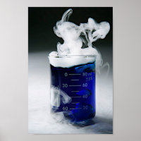 Chemie Beaker Blue Liquid, Rauchposter