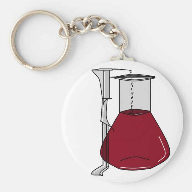 Chemie Beakers Test Tubes Solutions Schlüsselanhänger (Vorne)
