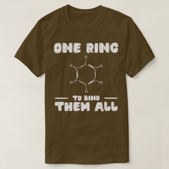 Chemie Benzol Ring Molecule Bond T-Shirt (Design vorne)
