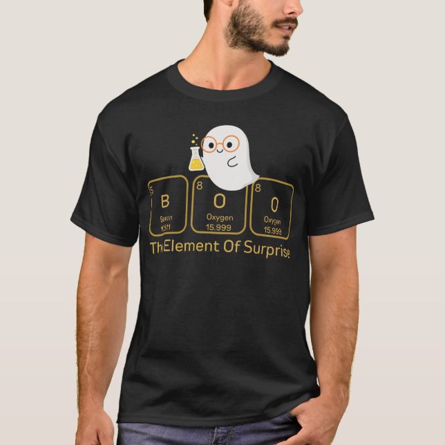 Chemie boo das Element überraschenden Halloween T-Shirt (Vorderseite)