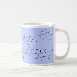 Chemie des Tees und des Kaffees im Blau Kaffeetasse