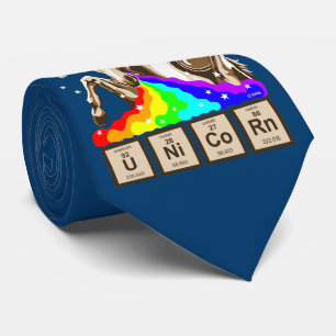 Chemie-Einhorn erbricht sich Regenbogen Krawatte