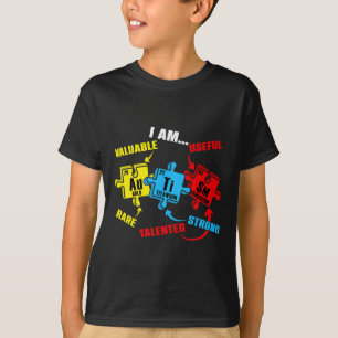 Chemie Elemente Periodensystem Puzzle Autismus Erw T-Shirt