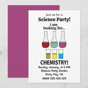 Chemie Funny Ich suche Chemie Einladung