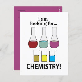 Chemie Funny Ich suche Chemie Postkarte