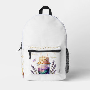 Chemie Geburtstagsfeier Kolben und Blumenschmuck C Bedruckter Rucksack