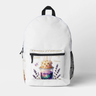 Chemie Geburtstagsfeier Kolben und Blumenschmuck C Bedruckter Rucksack