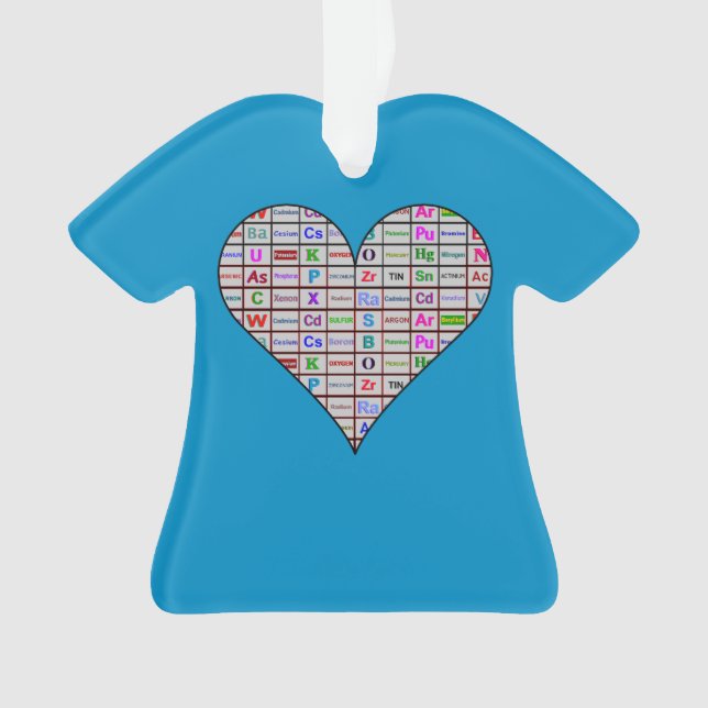 Chemie-Herzelemente Ornament (Vorderseite)