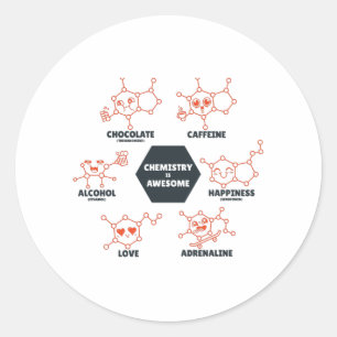 Chemie ist phantastisch runder aufkleber