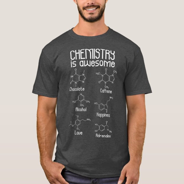 Chemie ist Phantastisches T-Shirt-Coffein-Molekül T-Shirt (Vorderseite)