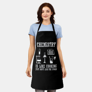 Chemie ist wie Kochen lustiger Chemiker-Zitat Schürze