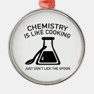 Chemie ist wie Kochen Silbernes Ornament