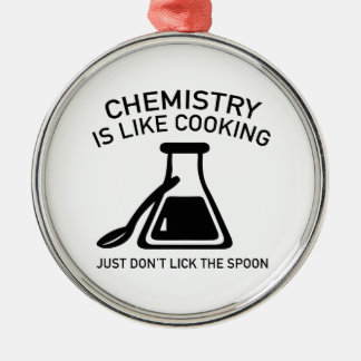 Chemie ist wie Kochen Silbernes Ornament