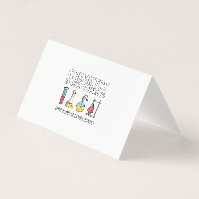 Chemie ist wie Kochen Visitenkarten (Vorderseite)