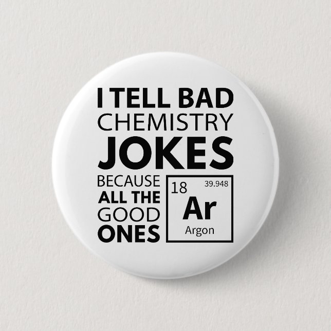 Chemie Jokes Argon Button (Vorderseite)