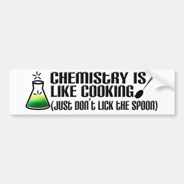 Chemie-Kochen Autoaufkleber (Vorne)