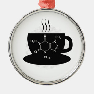 Chemie Koffein Molekül Ornament Aus Metall